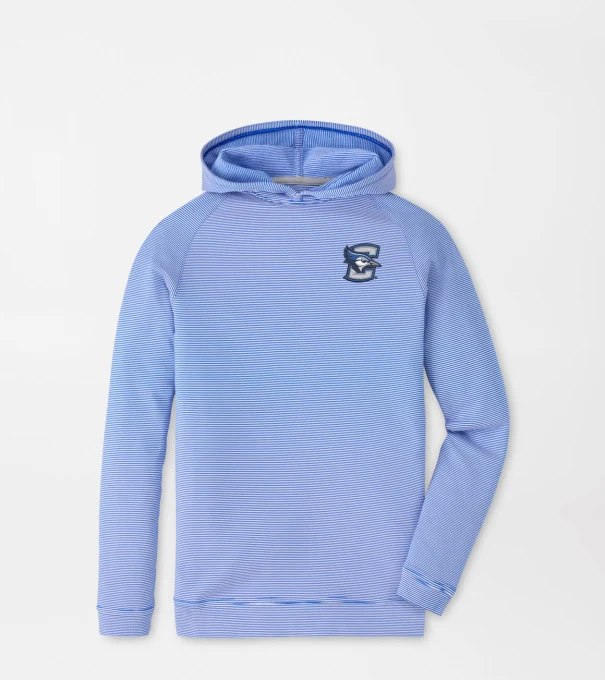 Creighton Pine Youth Sugar Stripe Performance Hoodie in Blue3
