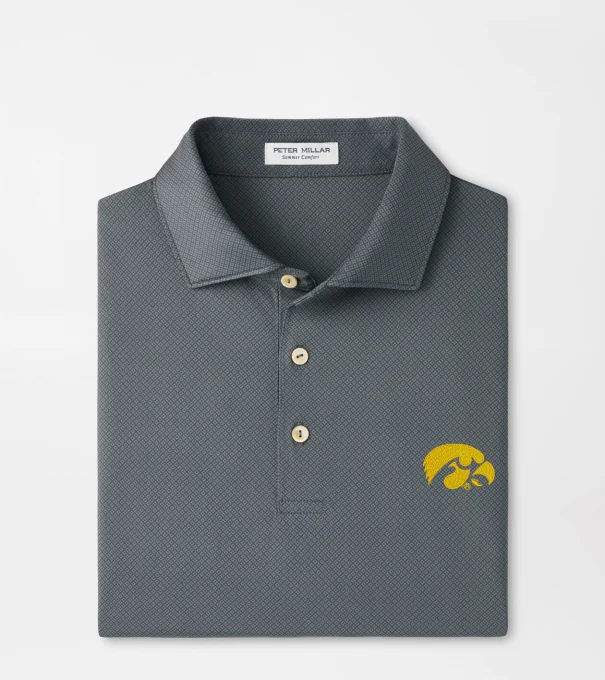Iowa Hugo Performance Jersey Polo in Iron