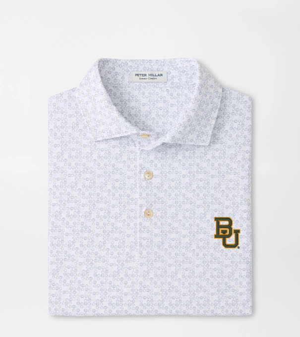 Baylor Bases Loaded Performance Jersey Polo in White