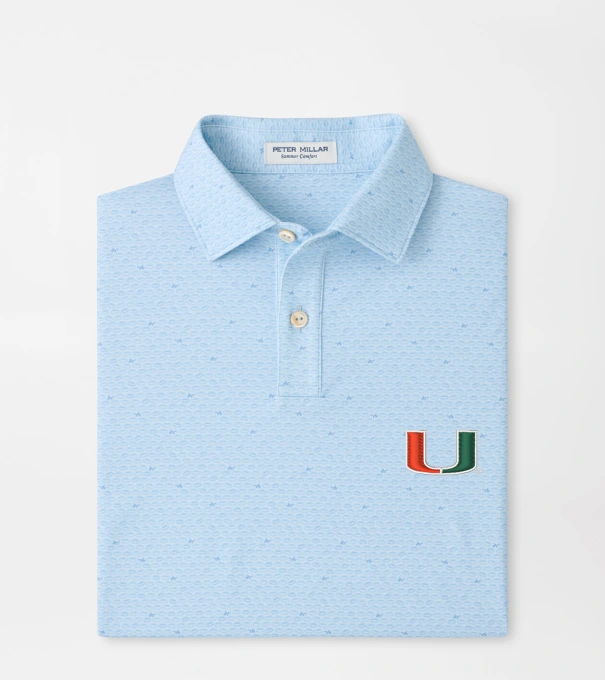Miami On The Ball Youth Performance Jersey Polo in PALE BLUE