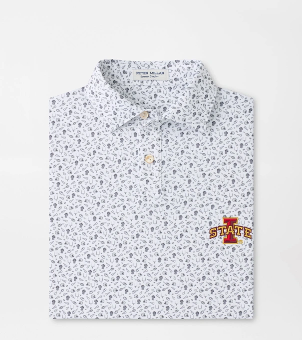 Iowa State Kick Off Youth Performance Jersey Polo in Gale Grey