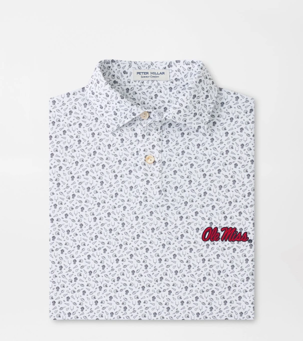 Ole Miss Kick Off Youth Performance Jersey Polo in Gale Grey