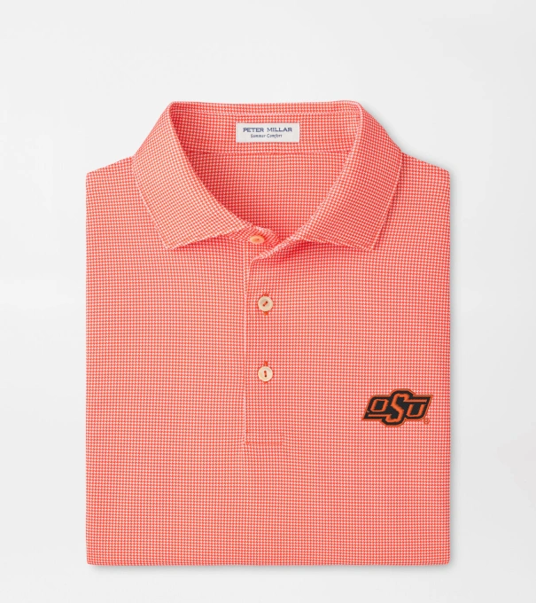 Oklahoma State Border Performance Jersey Polo in Orange6