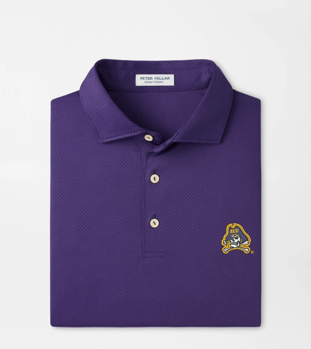 East Carolina University Hugo Performance Jersey Polo in Purple2