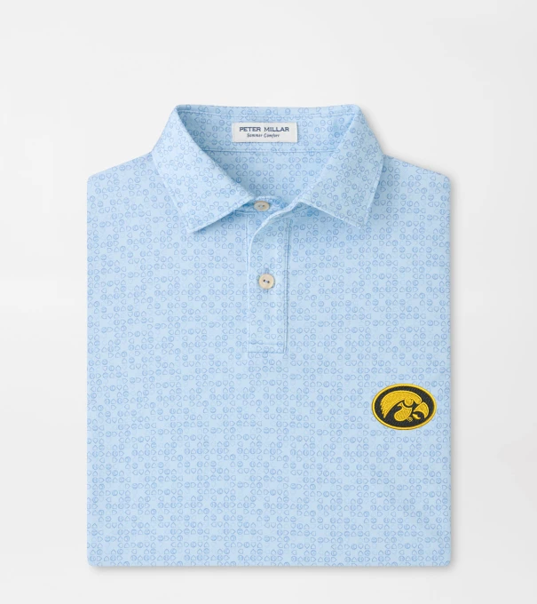 Iowa Bases Loaded Youth Performance Jersey Polo in PALE BLUE