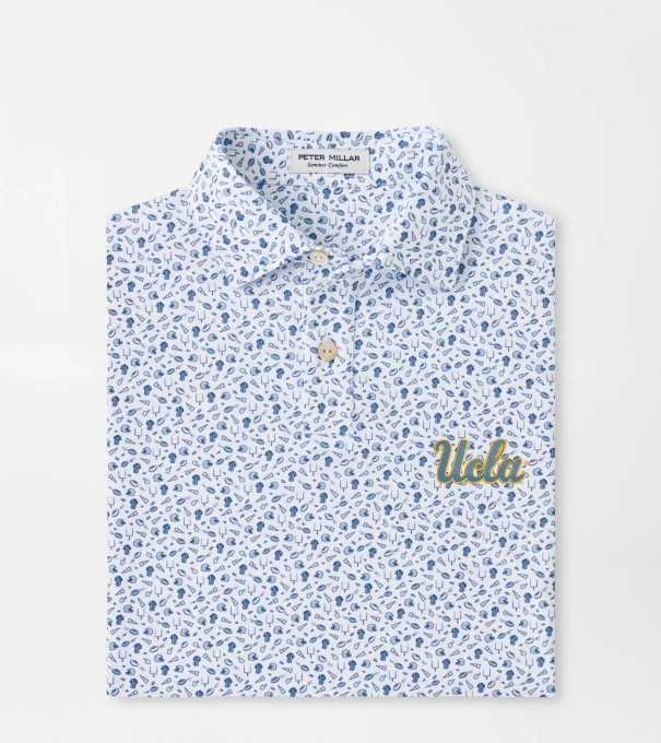 UCLA Kick Off Youth Performance Jersey Polo in Blue Frost