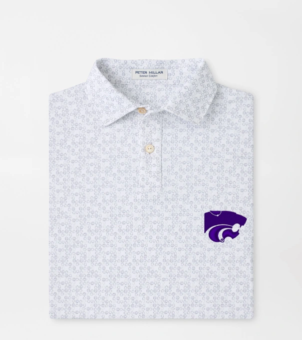 Kansas State Bases Loaded Youth Performance Jersey Polo in White