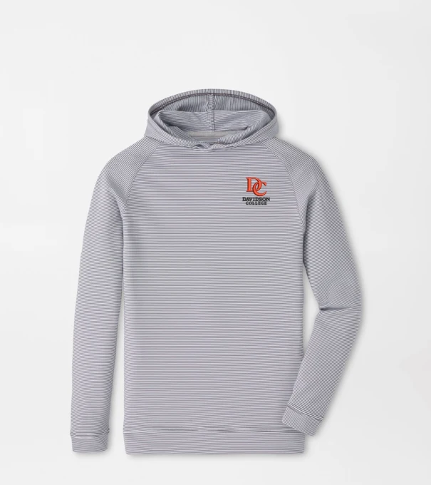 Davidson Pine Youth Sugar Stripe Performance Hoodie in Iron