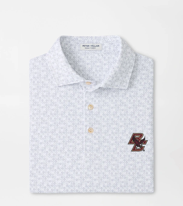 Boston College Bases Loaded Performance Jersey Polo in White