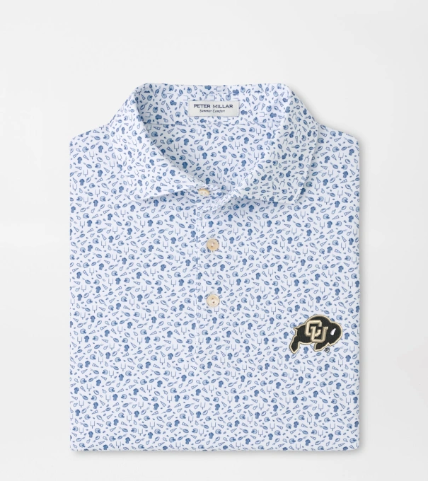 Colorado Kick Off Performance Jersey Polo in Blue Frost