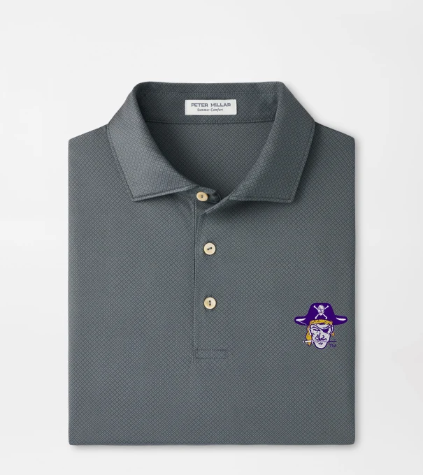 East Carolina University Vault Hugo Performance Jersey Polo in Iron