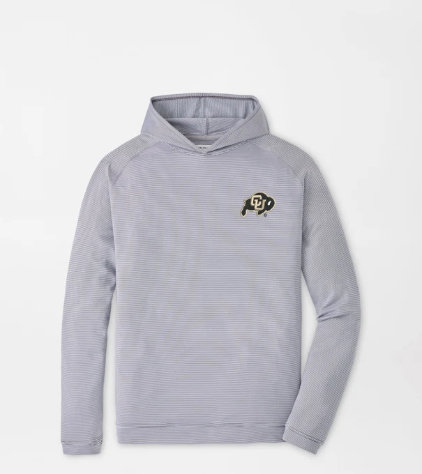 Colorado Pine Sugar Stripe Performance Hoodie in Iron