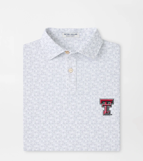 Texas Tech Bases Loaded Youth Performance Jersey Polo in White