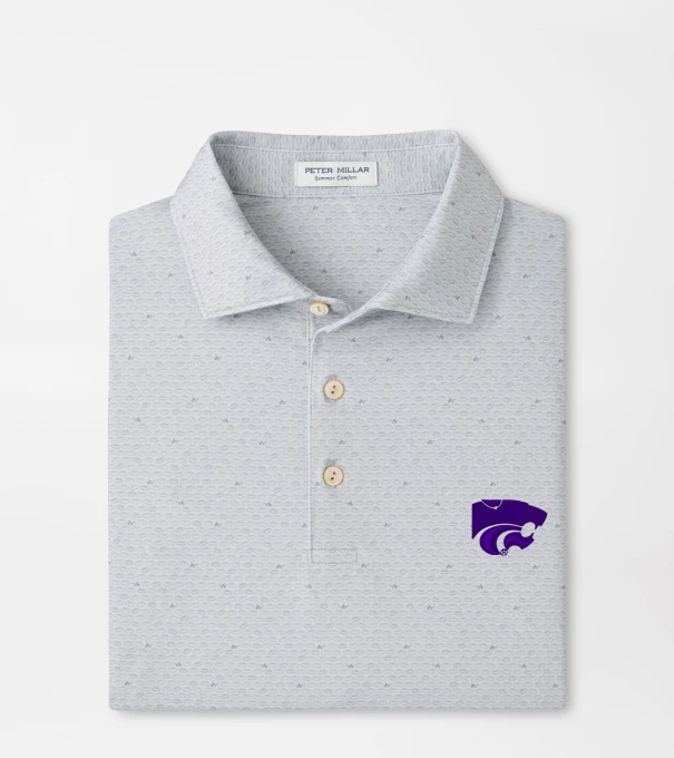 Kansas State On The Ball Performance Jersey Polo in British Grey