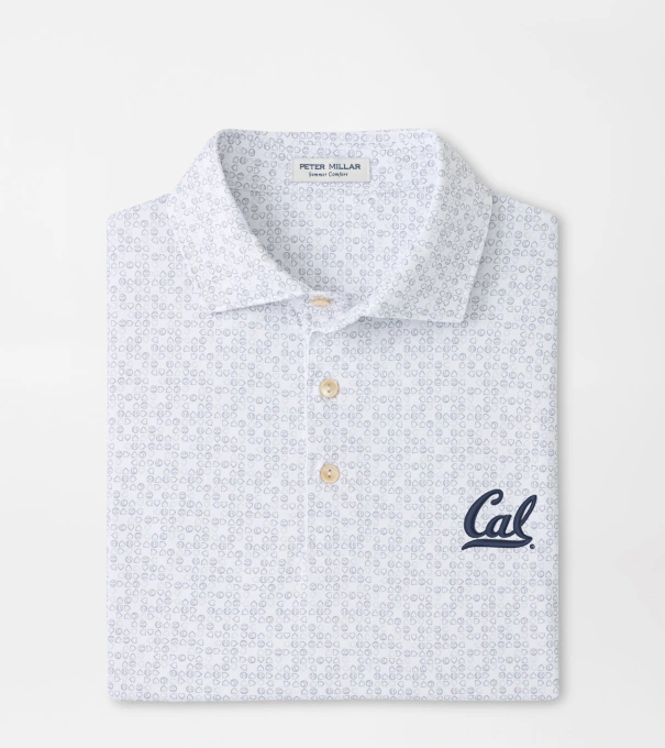 University of California Berkeley Bases Loaded Performance Jersey Polo in White