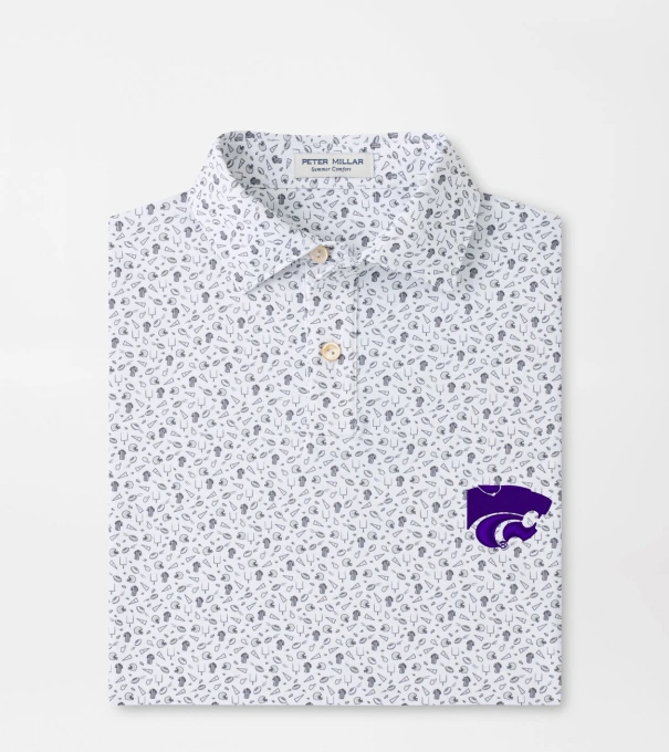 Kansas State Kick Off Youth Performance Jersey Polo in Gale Grey