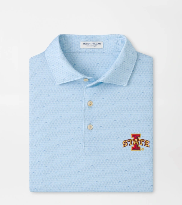 Iowa State On The Ball Performance Jersey Polo in PALE BLUE