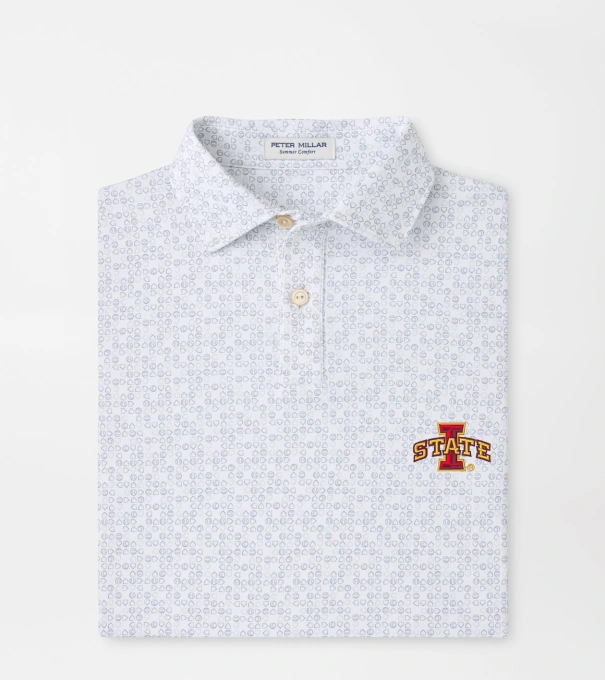 Iowa State Bases Loaded Youth Performance Jersey Polo in White