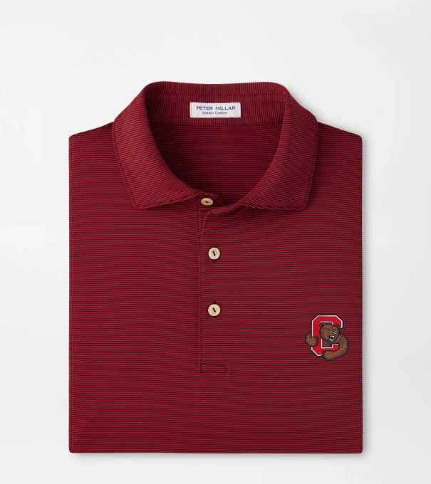 Cornell Jubilee Performance Jersey Polo in Black / Red3