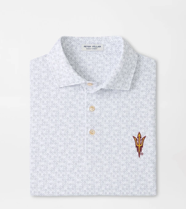 Arizona State Bases Loaded Performance Jersey Polo in White