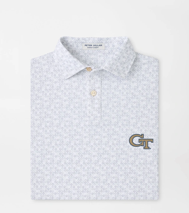 Georgia Tech Bases Loaded Youth Performance Jersey Polo in White