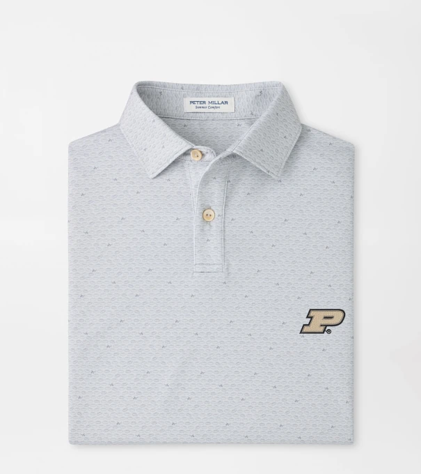 Purdue On The Ball Youth Performance Jersey Polo in British Grey