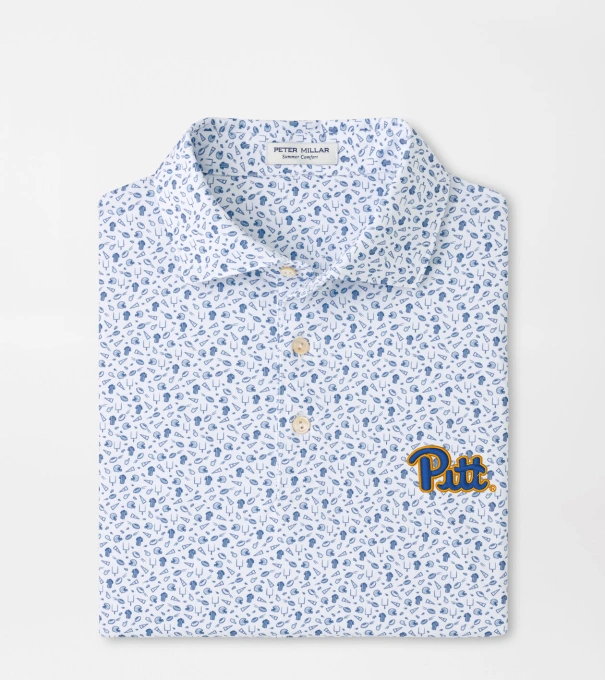 Pittsburgh Kick Off Performance Jersey Polo in Blue Frost