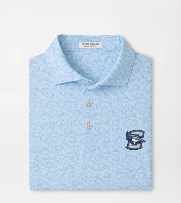 Creighton Bases Loaded Performance Jersey Polo in PALE BLUE