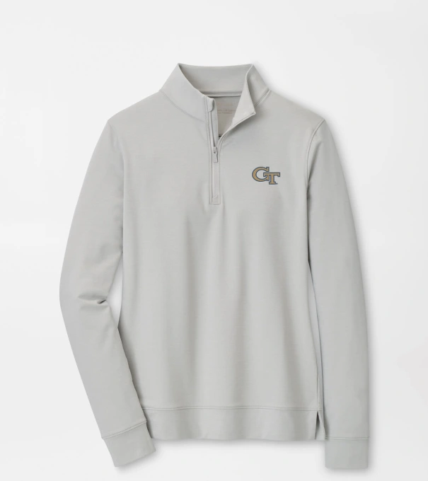 Georgia Tech Women's Perth Performance Pullover in British Grey