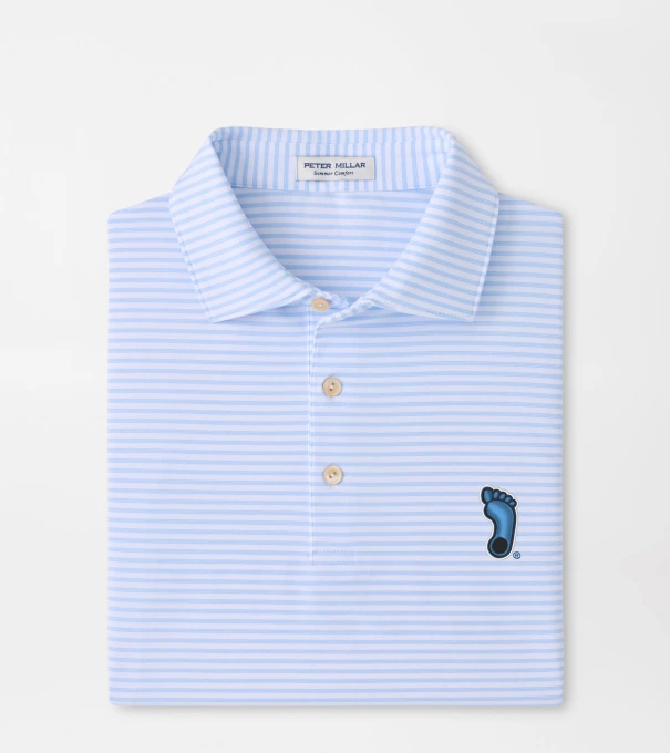 UNC Tar Heels Tiebreaker Performance Jersey Stripe Polo in White