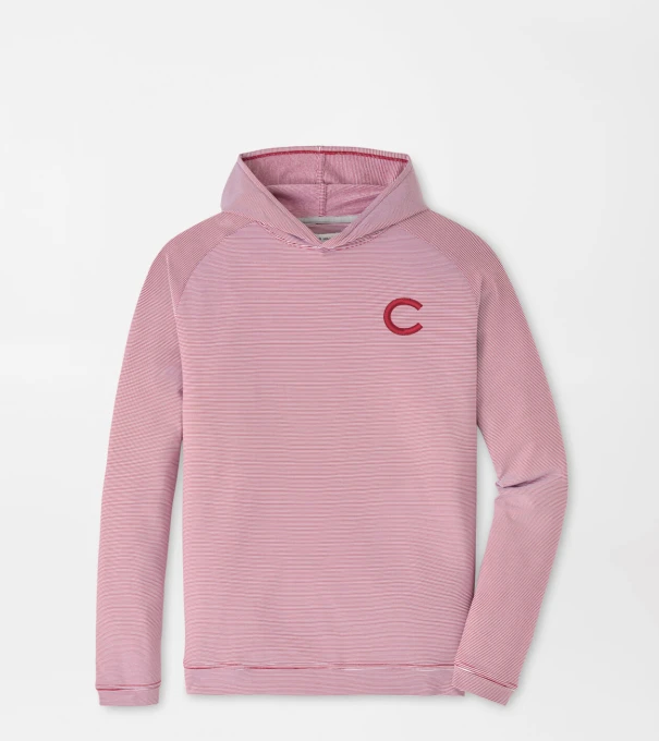 Colgate Pine Sugar Stripe Performance Hoodie in Maroon2