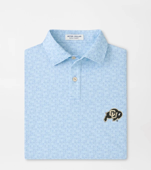 Colorado Bases Loaded Youth Performance Jersey Polo in PALE BLUE