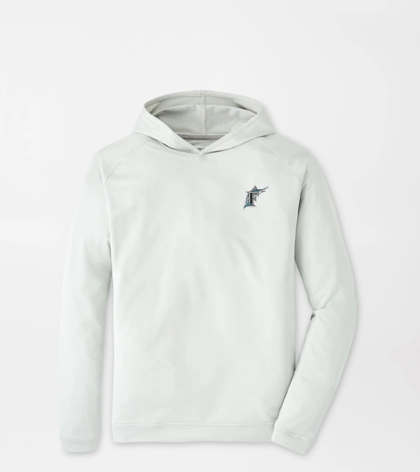 Cooperstown Miami Marlins Pine Performance Hoodie in British Grey
