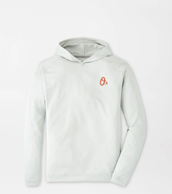 Cooperstown Baltimore Orioles Pine Performance Hoodie in British Grey