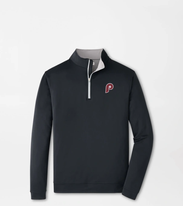 Cooperstown Philadelphia Phillies Perth Performance Quarter-Zip in Black