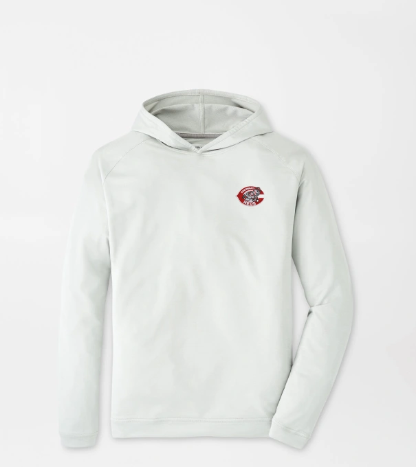 Cooperstown Cincinnati Reds Pine Performance Hoodie in British Grey