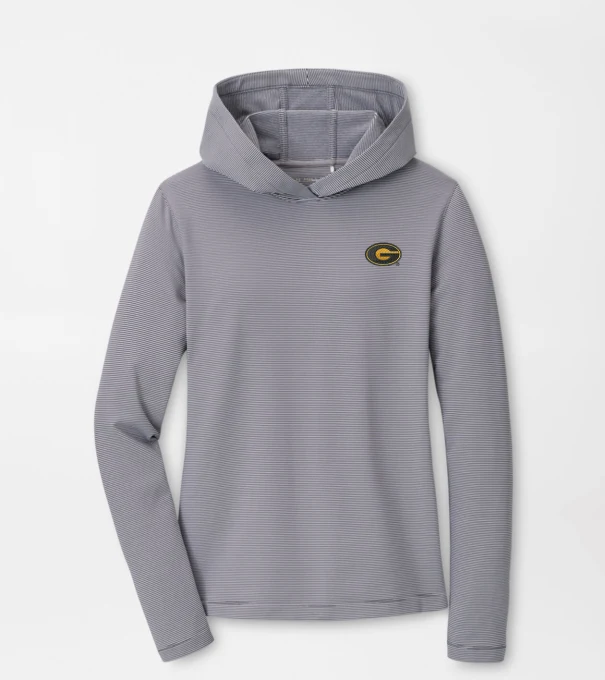 Grambling State Women's Pine Sugar Stripe Performance Hoodie in Iron