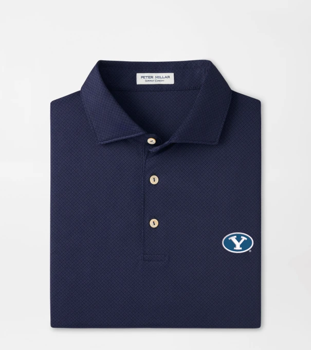 BYU Hugo Performance Jersey Polo in Navy