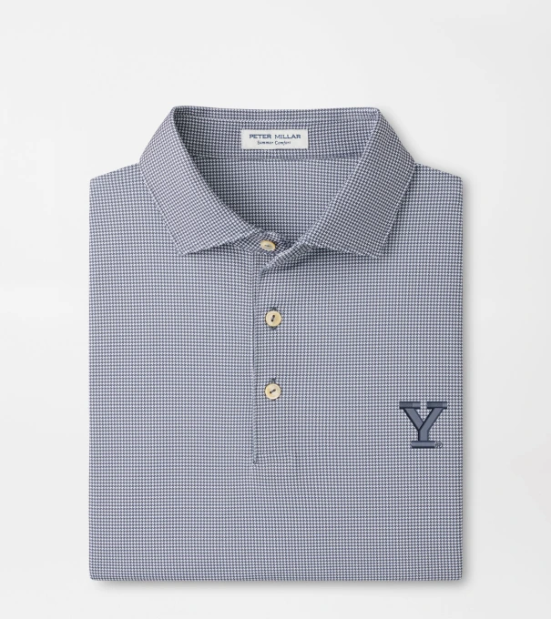 Yale Border Performance Jersey Polo in Iron