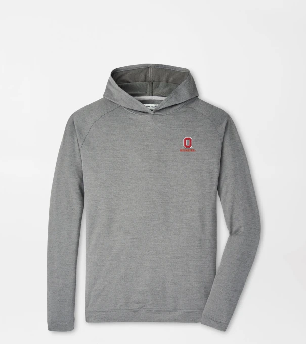 The Ohio State University Vault Pine Performance Hoodie in Iron