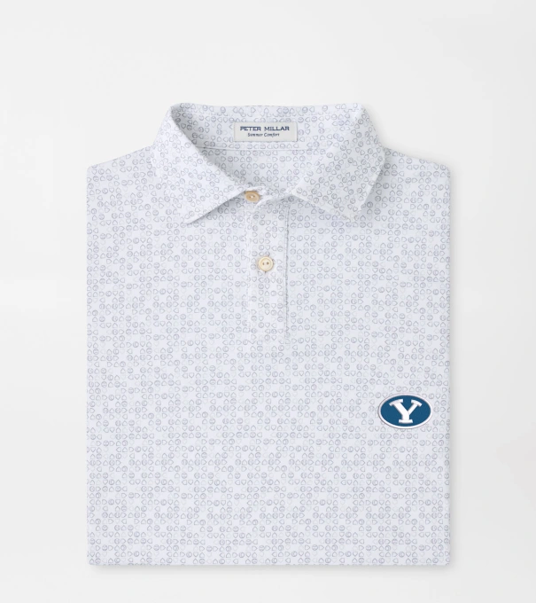 BYU Bases Loaded Youth Performance Jersey Polo in White