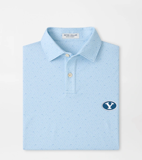 BYU On The Ball Youth Performance Jersey Polo in PALE BLUE