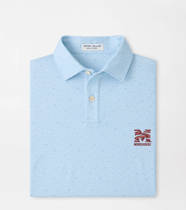 Morehouse College On The Ball Youth Performance Jersey Polo in PALE BLUE
