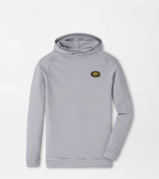 Grambling State Pine Youth Sugar Stripe Performance Hoodie in Iron