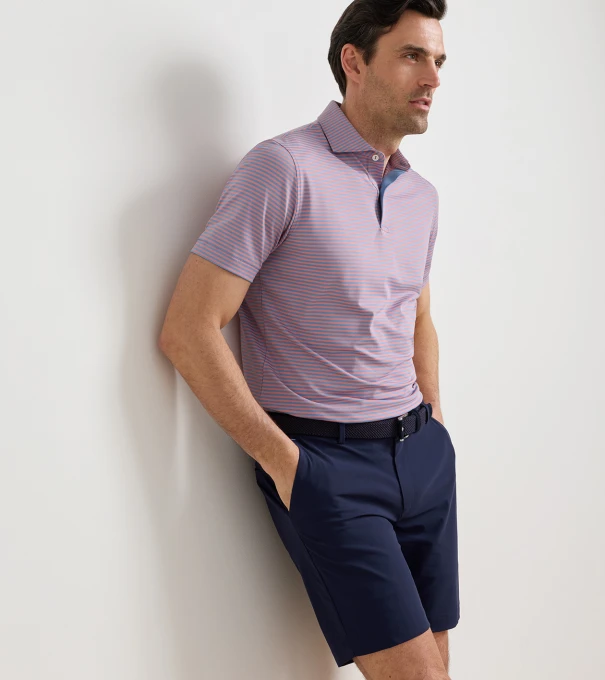 Verse Performance Mesh Polo in WINDY BLUE / MELROSE PINK