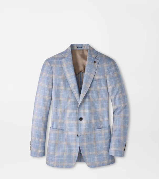 Joules Plaid Soft Jacket in WHITEHAVEN BLUE