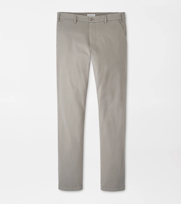Signature Sateen Flat Front Trouser in Gale Grey