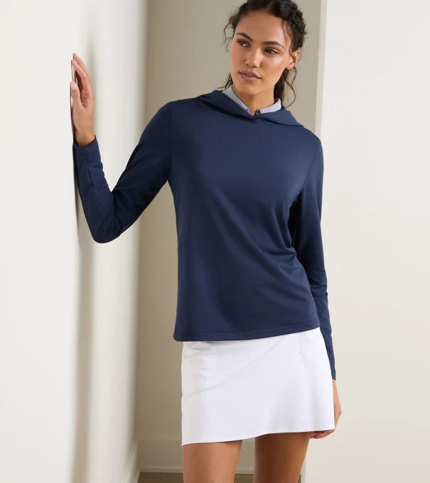 Women's Pine Performance Hoodie in Navy