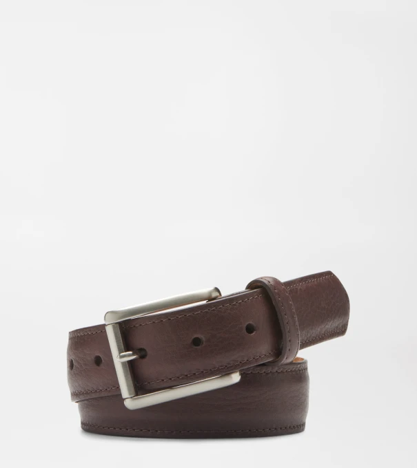 Excursionist Milled Leather Belt in Chocolate