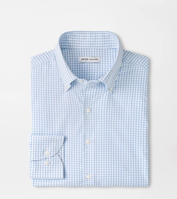 Hanford Performance Twill Sport Shirt in Cottage Blue